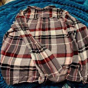Northcrest 2x purple plaid shirt